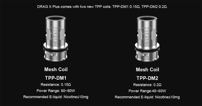 drag x plus tpp coils