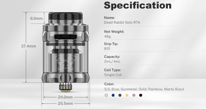 dead rabbit solo rta specs