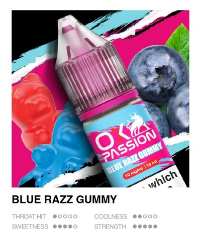 ox passion blue razz gummy