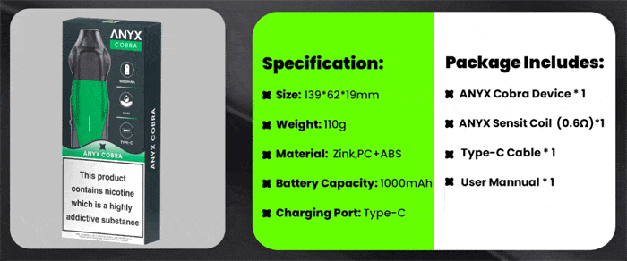 anyx cobra specs