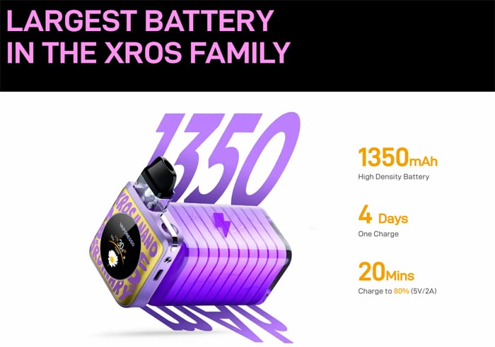 xros 4 nano battery