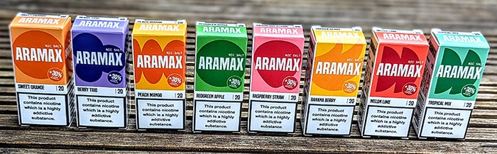 Aramax e-liquid range