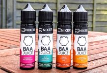 nixer x baa juice range