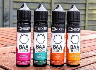 nixer x baa juice range