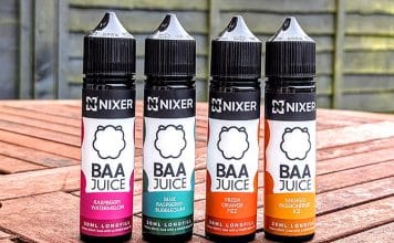 nixer x baa juice range