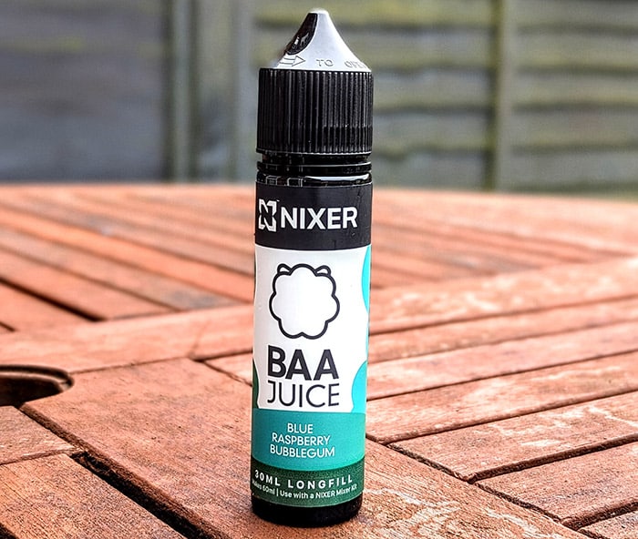 nixer x baa juice blue rasp bubblegum