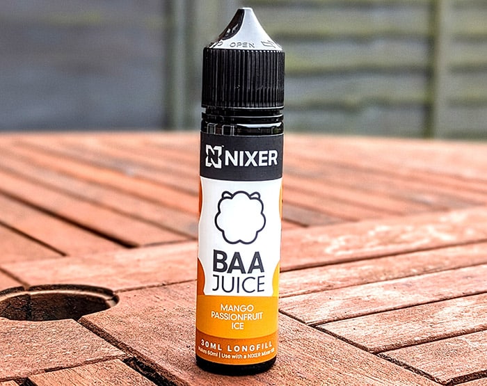 nixer x baa juice mango passion ice