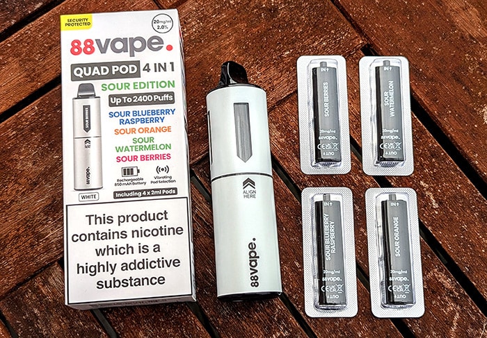 88 vape quad contents