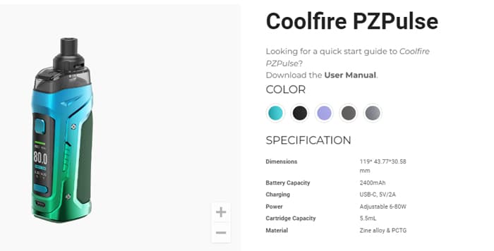 pz pulse specs