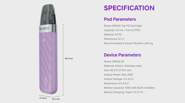 argus z2 specs