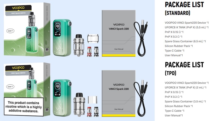 vinci spark 220 kit contents